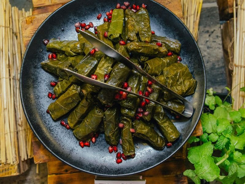 Mahshi Warq Al-Enab  (Stuffed Grape Leaves)